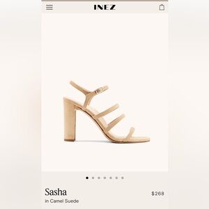 Inez Sasha Camel Suede sandals sz 7.5W